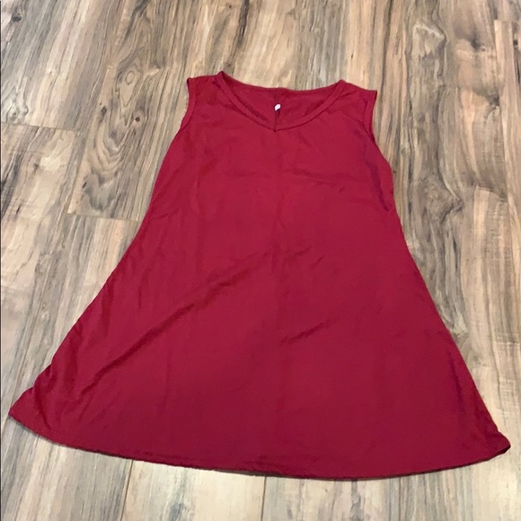 🌼Red/maroon tank dress. - Picture 1 of 3